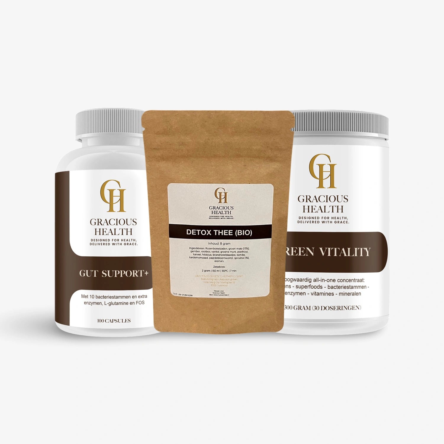 Gut Support+ & Green Vitality & Detox Herbal Tea